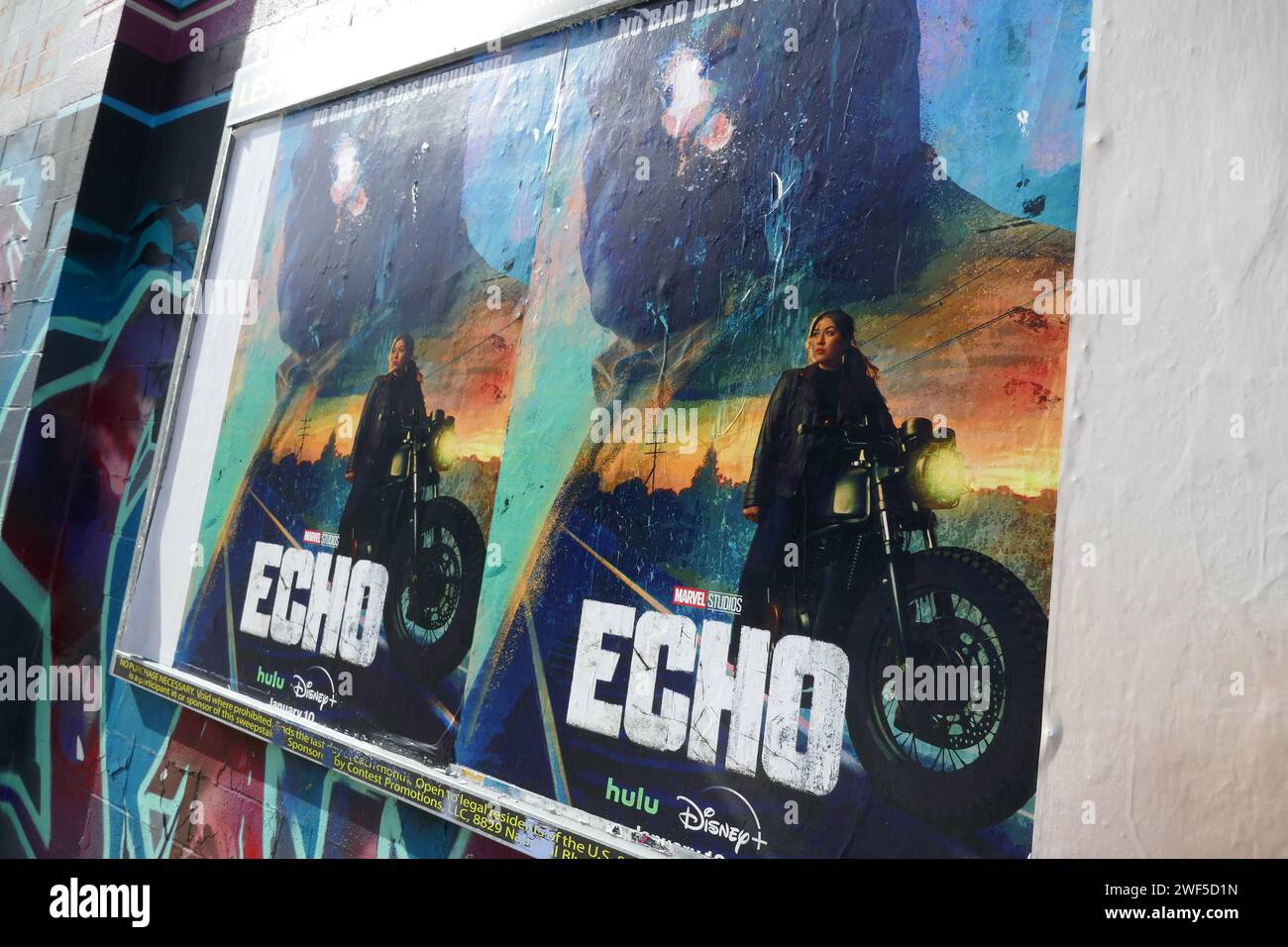 Los Angeles, Californie, États-Unis 27 janvier 2024 Marvel Studios Echo Posters le 27 janvier 2024 à Los Angeles, Californie, États-Unis. Photo de Barry King/Alamy stock photo Banque D'Images