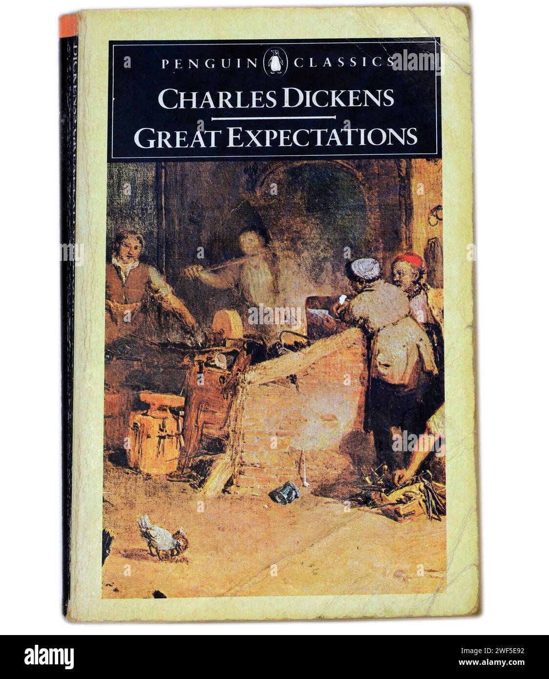 Grandes attentes de Charles Dickens. Couverture de livre sur fond clair / blanc Banque D'Images