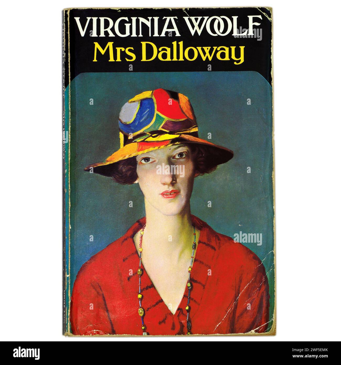 Mme Dalloway de Virginia Woolf. Couverture de livre sur fond clair / blanc Banque D'Images