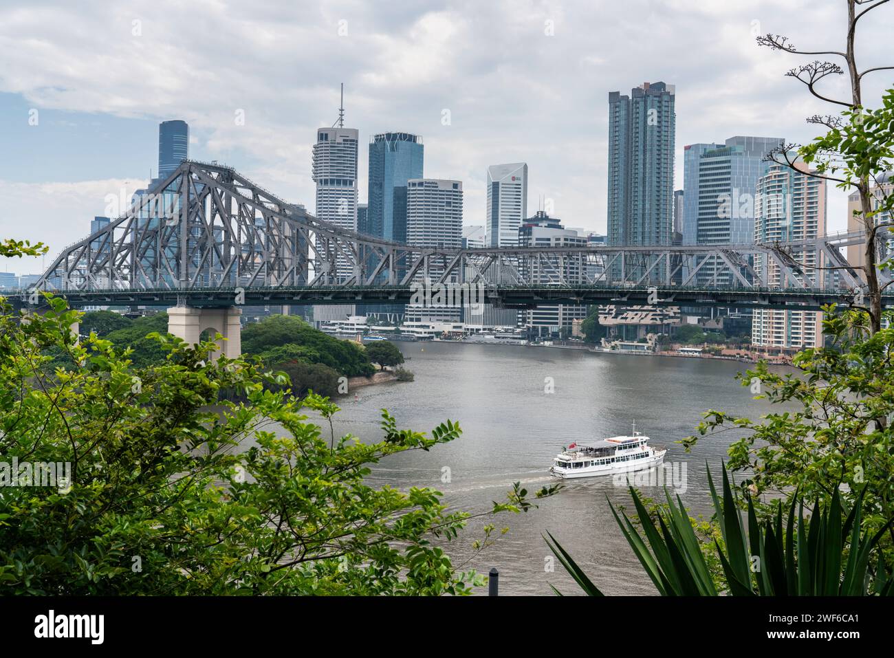 Brisbane City, Story Bridge et Brisbane River, Queensland, Australie Banque D'Images