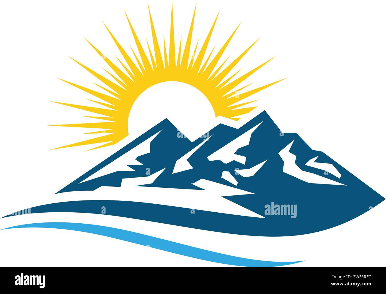 Mountain Icon logo Template conception d'illustration vectorielle Illustration de Vecteur