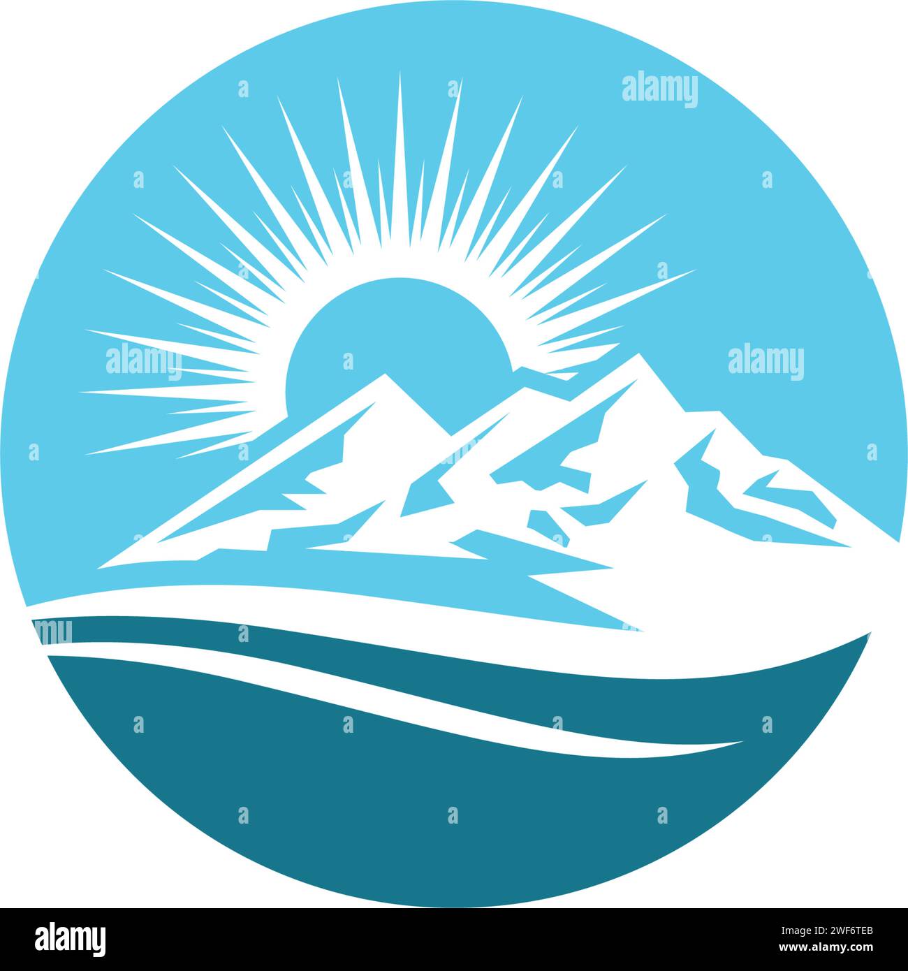 Mountain Icon logo Template conception d'illustration vectorielle Illustration de Vecteur