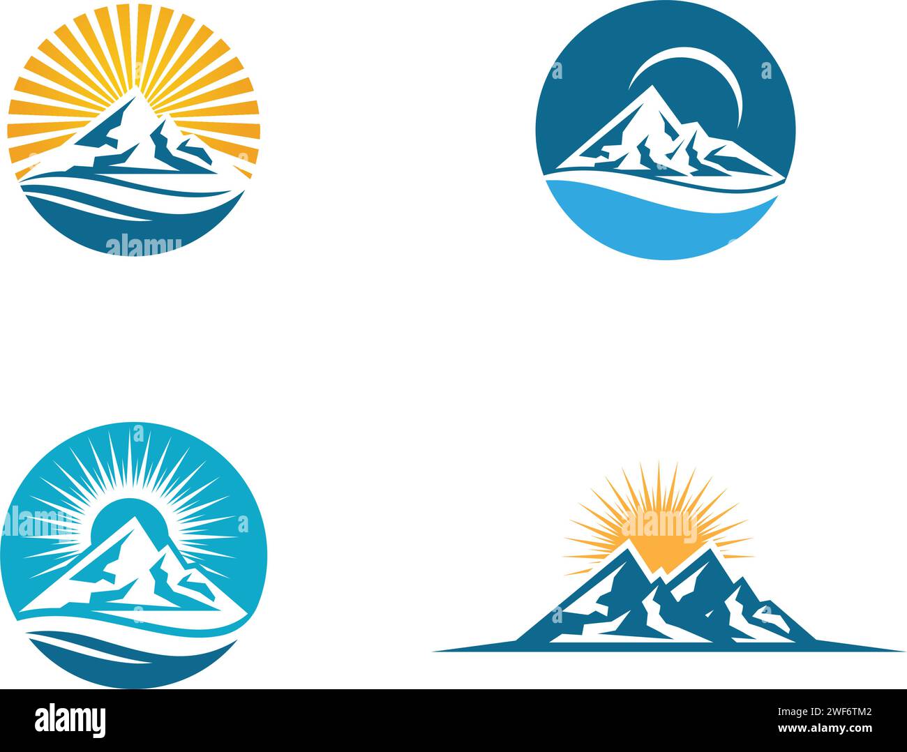 Mountain Icon logo Template conception d'illustration vectorielle Illustration de Vecteur
