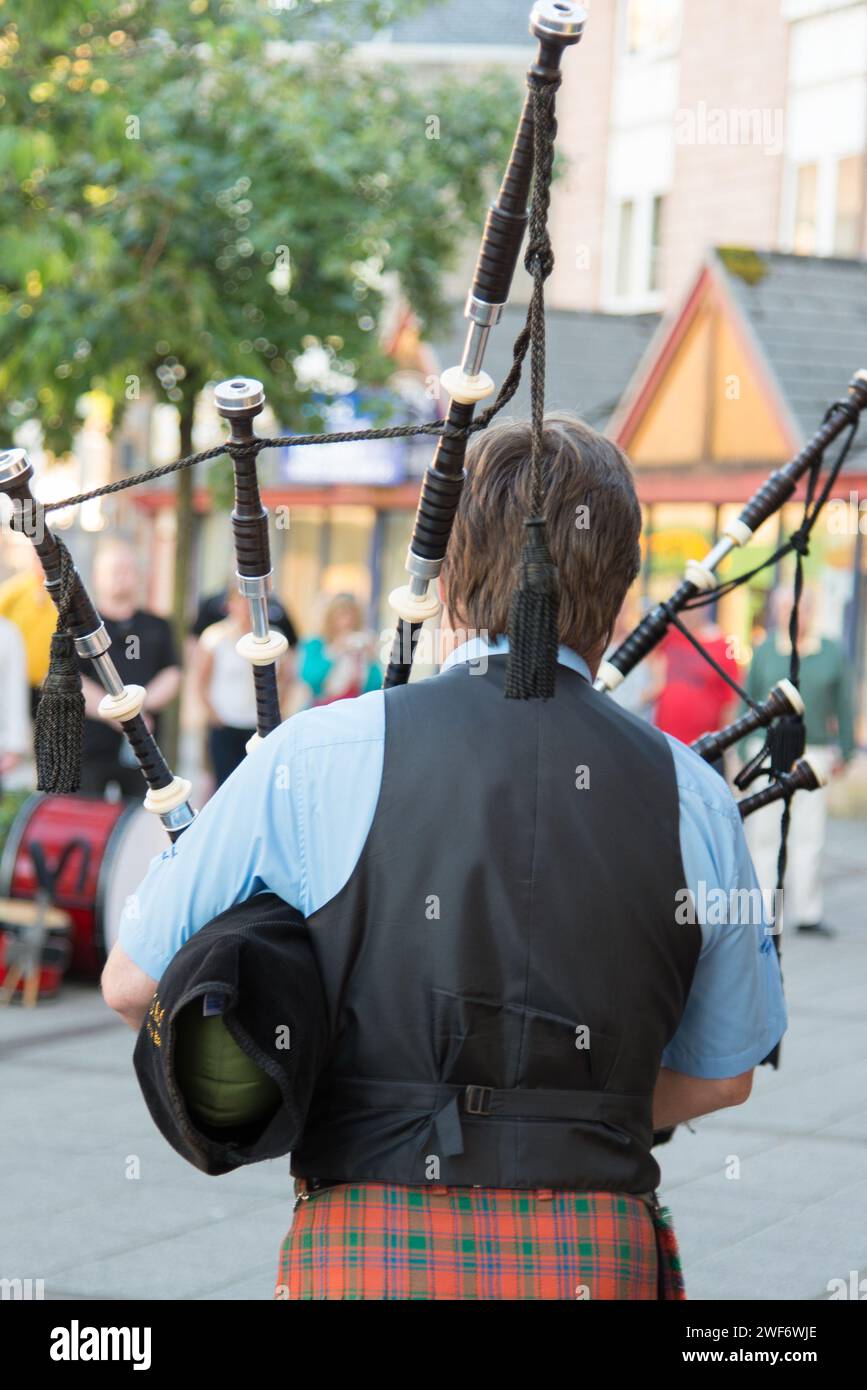 Le son magique des Bagpipes écossaises Banque D'Images