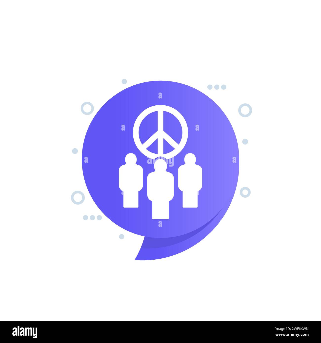 pacifisme et icône de vecteur de mouvement pacifiste Illustration de Vecteur