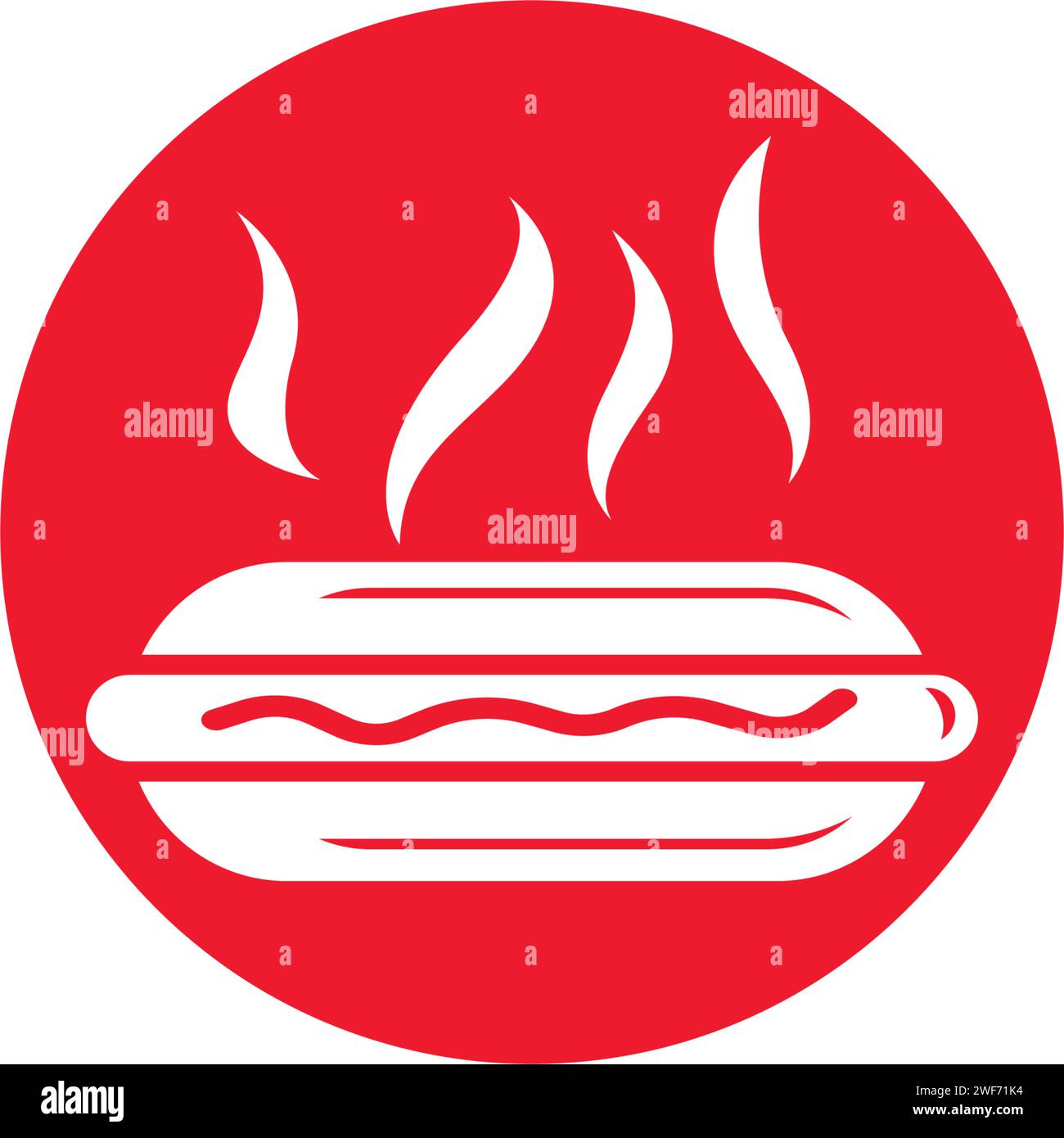 Modèle de conception d'icône d'illustration vectorielle Hot Dog Illustration de Vecteur