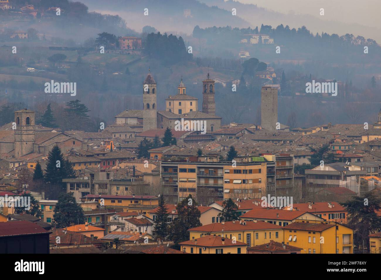 La Skyline de Citta di Castello en Ombrie, Italie. Banque D'Images