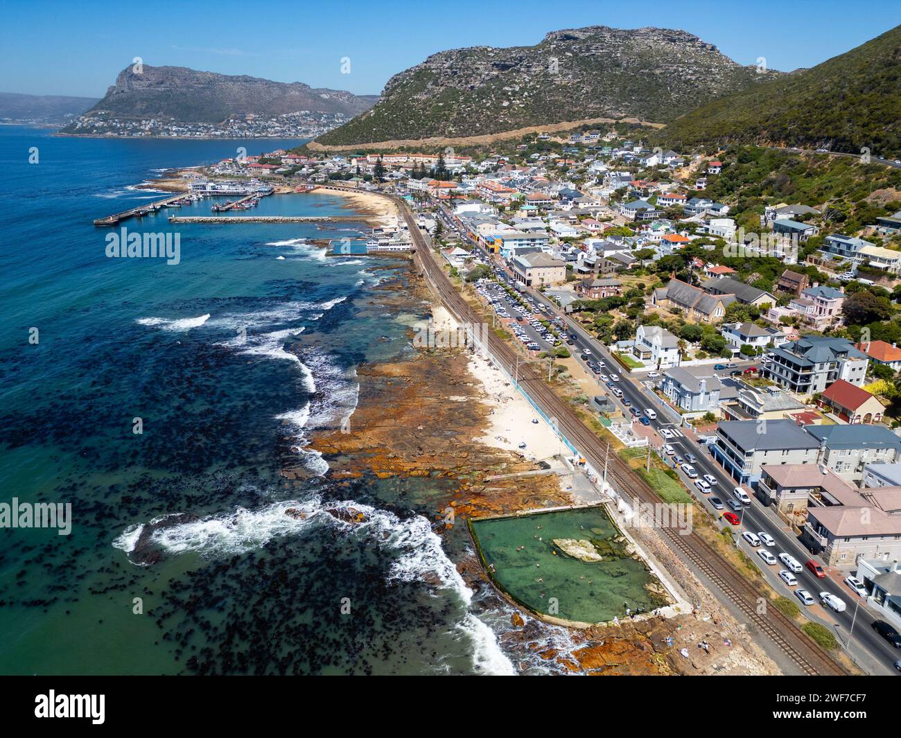 Dalebrook Tidal Pool, Kalk Bay, Cape Town, Afrique du Sud Banque D'Images