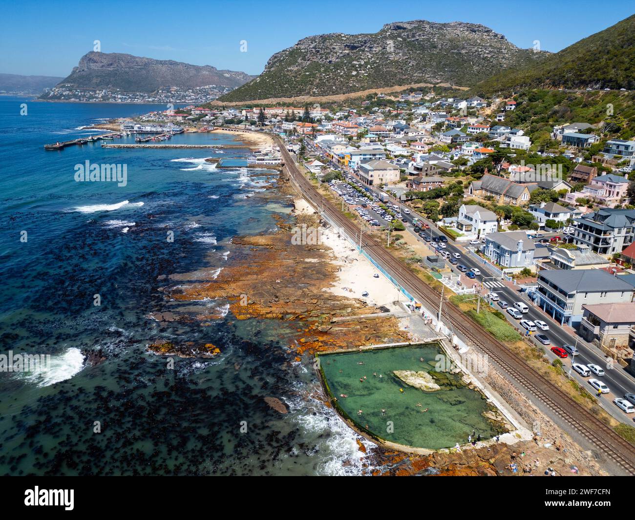Dalebrook Tidal Pool, Kalk Bay, Cape Town, Afrique du Sud Banque D'Images