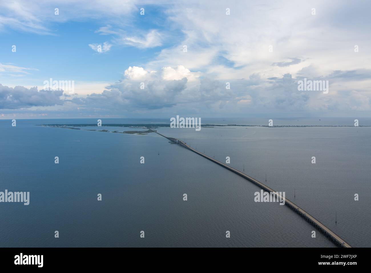 Vue aérienne du pont de l'île Dauphin Banque D'Images