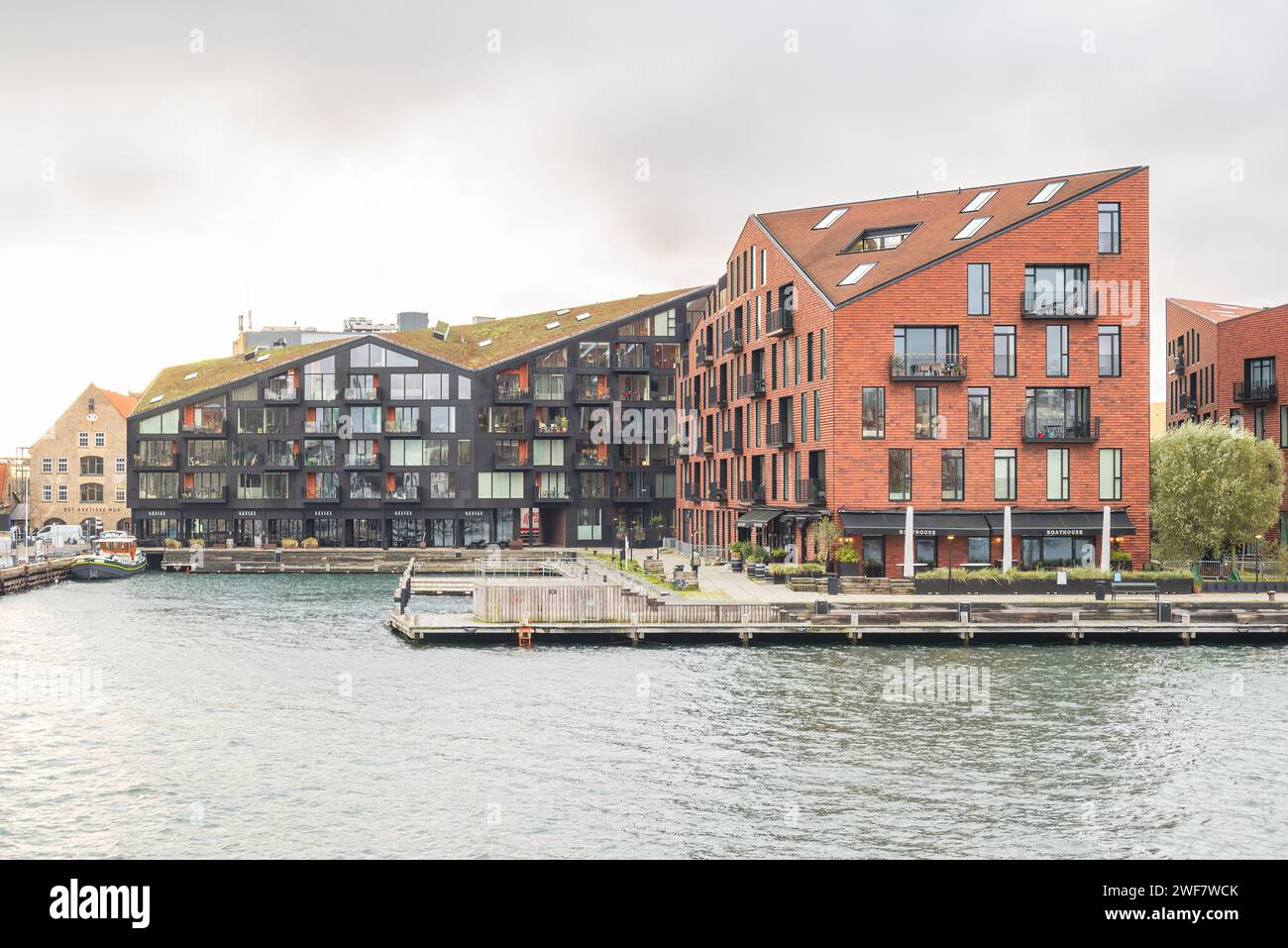 Copenhague, Danemark - Krøyers Plads logement et place publique par Vilhelm Lauritzen architecte et Cobe Banque D'Images