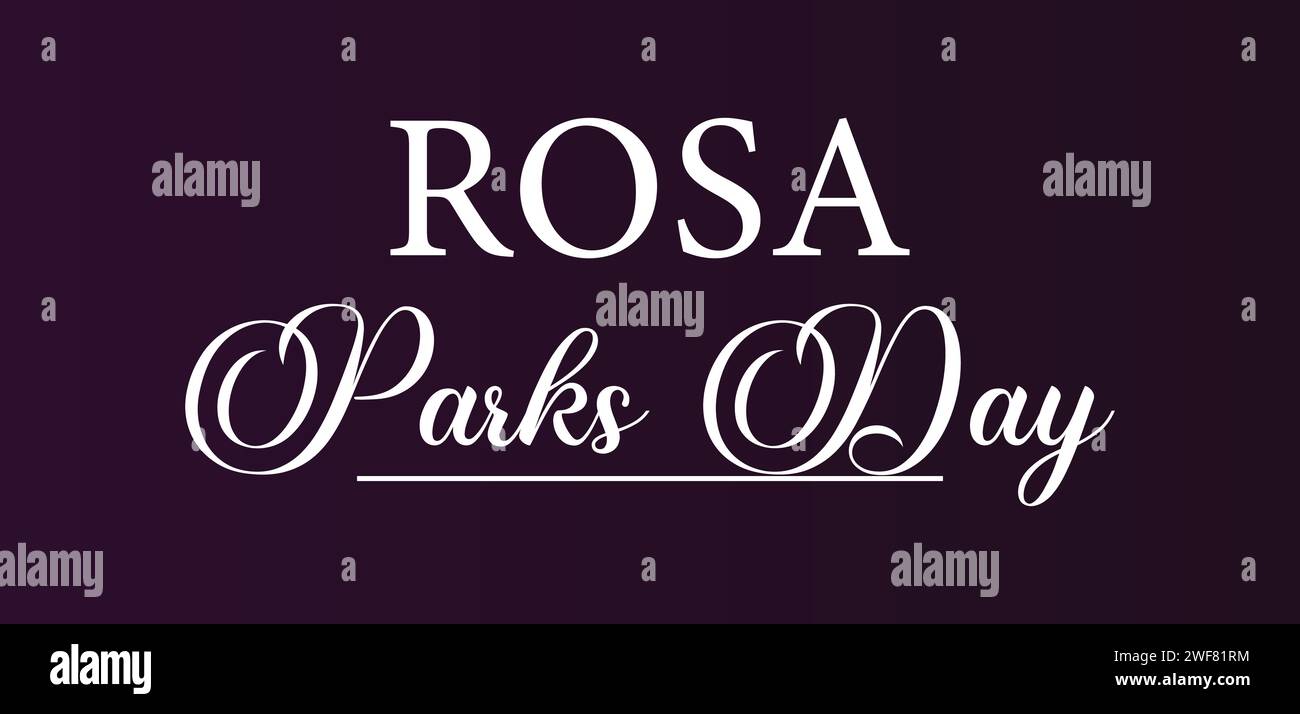 Rosa Parks Day Design élégant d'illustration de texte Illustration de Vecteur