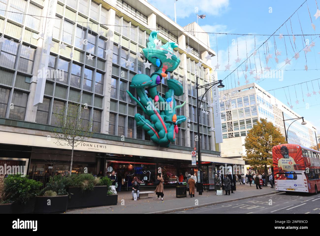 Campagne publicitaire de Noël de John Lewis Snapper 2023, sur Oxford Street, Londres, Royaume-Uni Banque D'Images