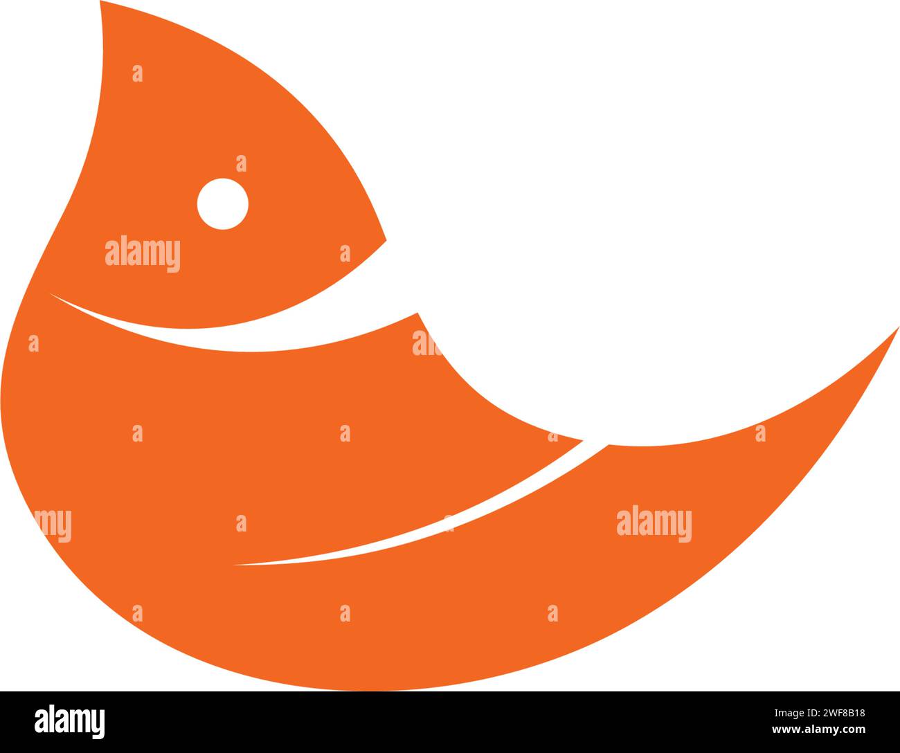 symbole de conception d'icône de logo vecteur oiseau orange Illustration de Vecteur