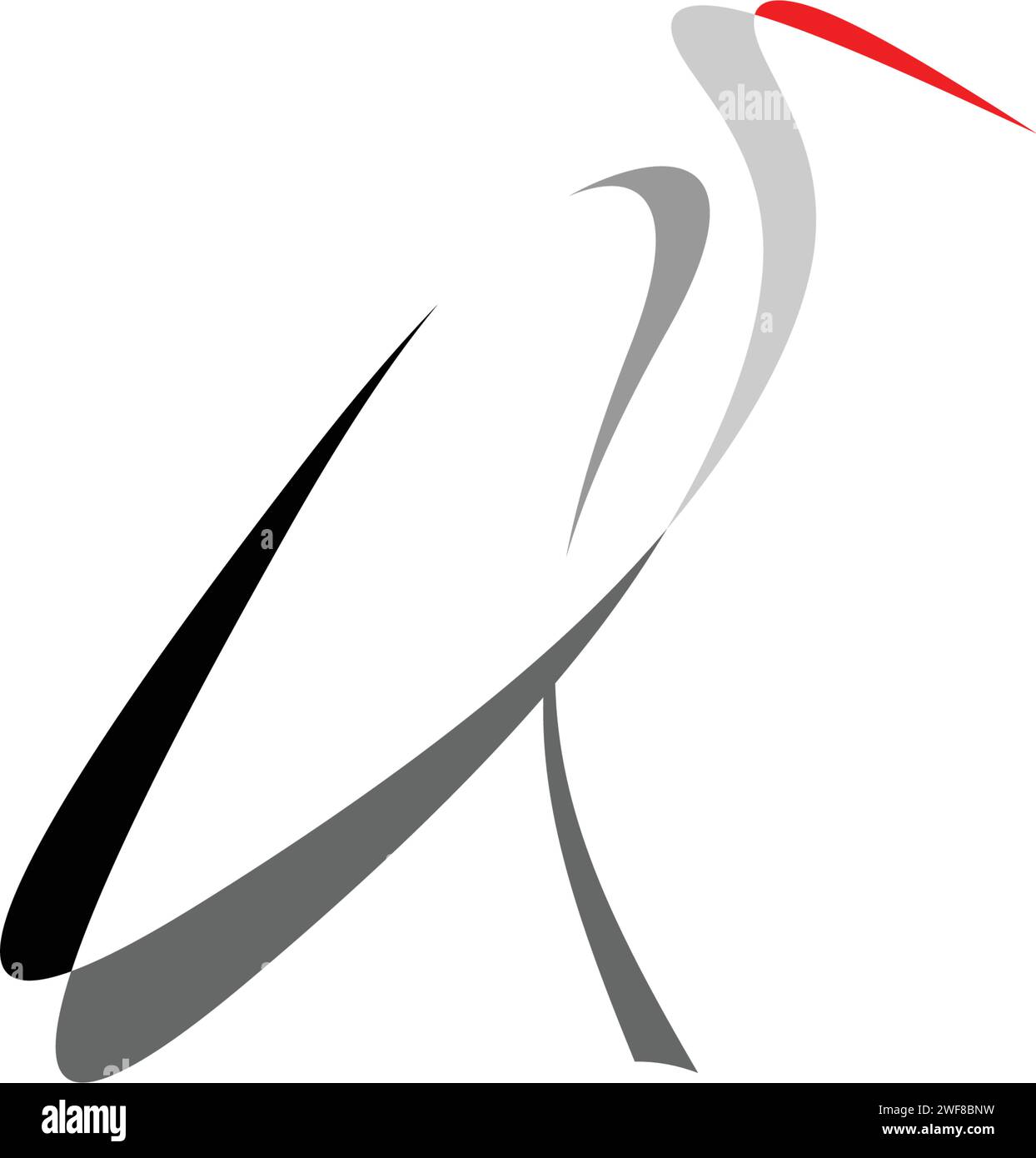 illustration vectorielle stylisée du logo cigogne Illustration de Vecteur