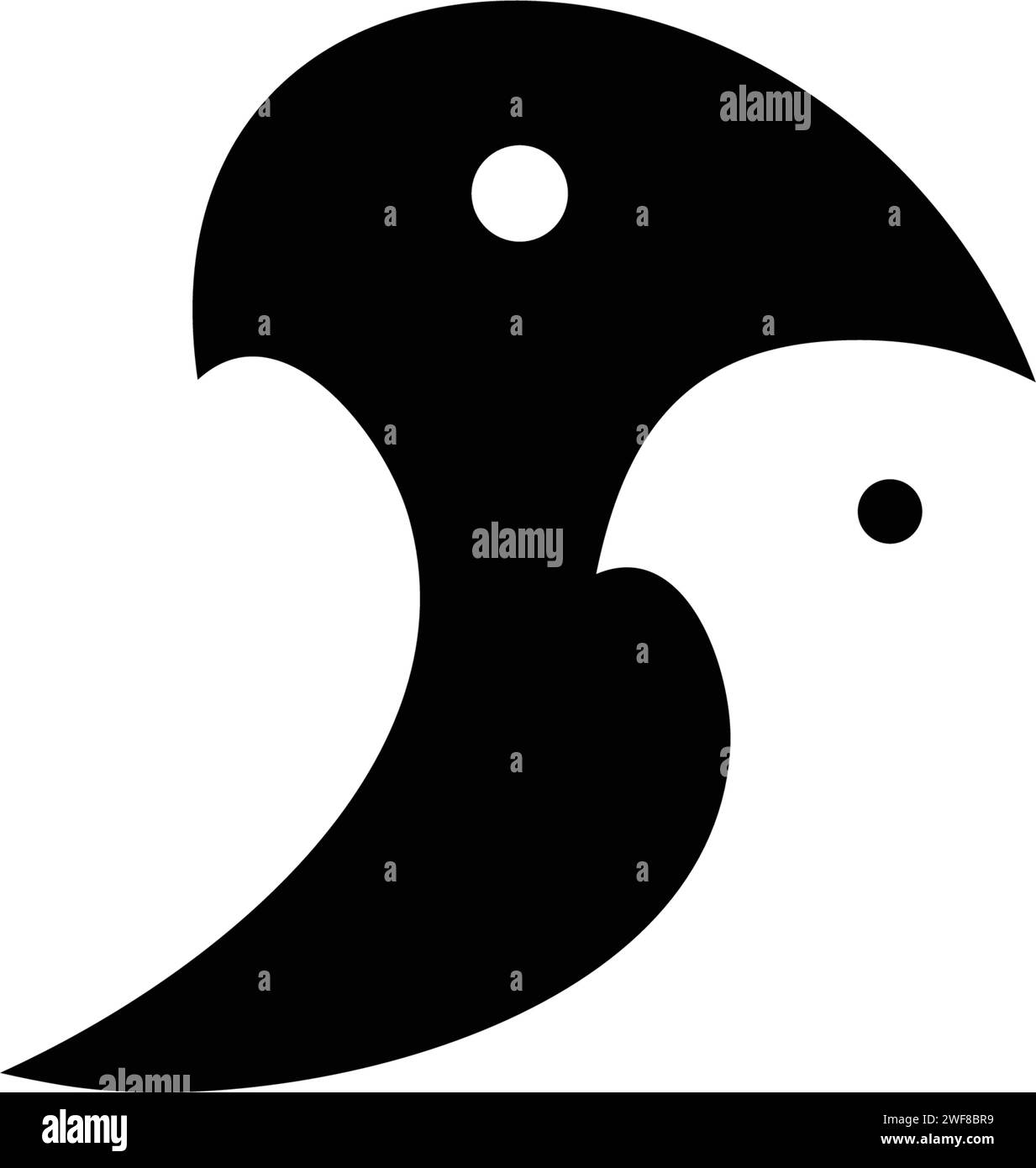 logo d'oiseau aigle stylisé icône Illustration de Vecteur
