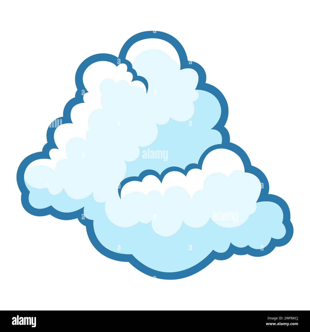 Illustration du nuage. Dessin animé image mignonne du ciel. Illustration de Vecteur