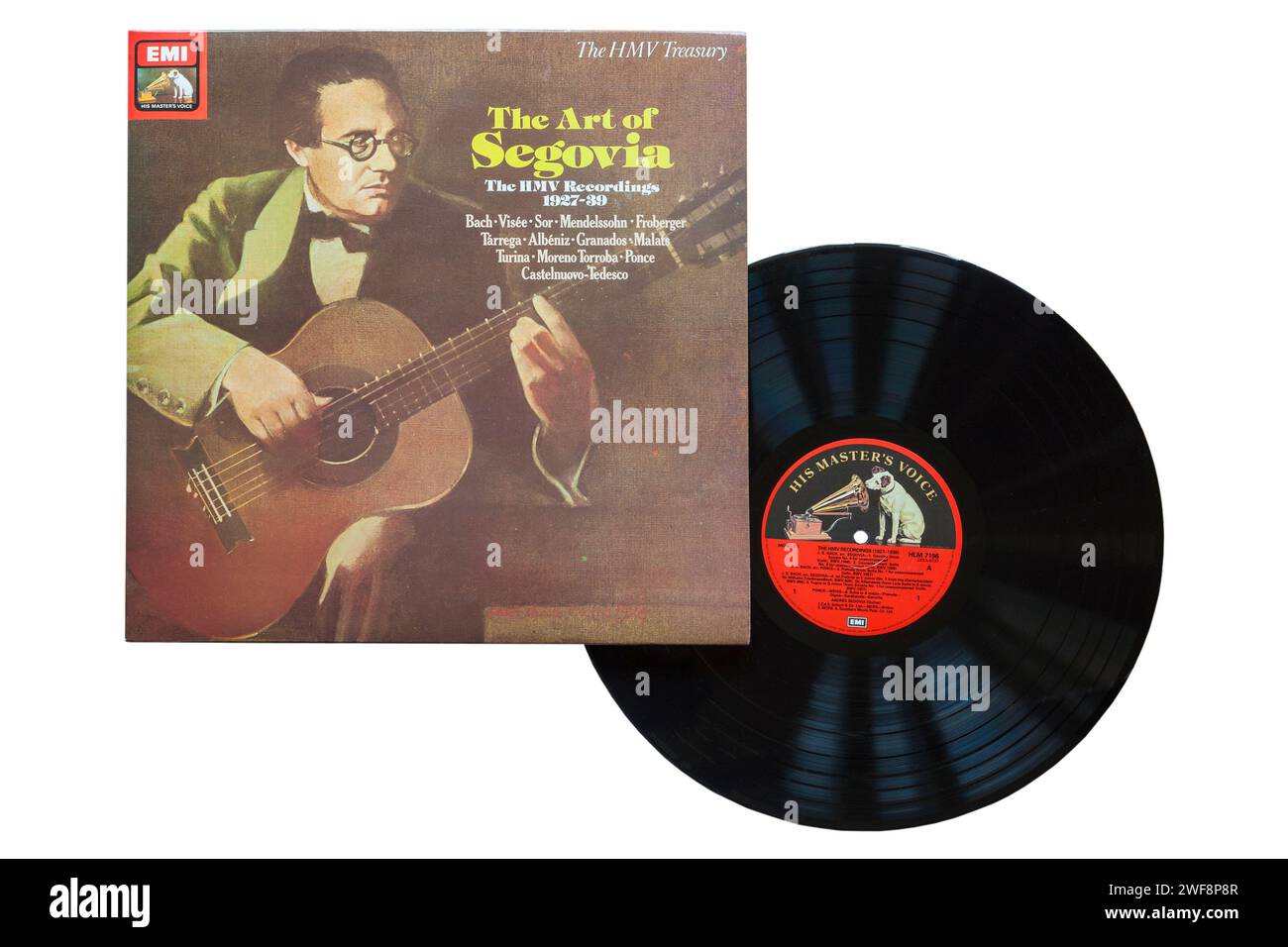 The Art of Segovia The HMV Recordings 1927-39 vinyle album LP Cover isolé sur fond blanc Banque D'Images