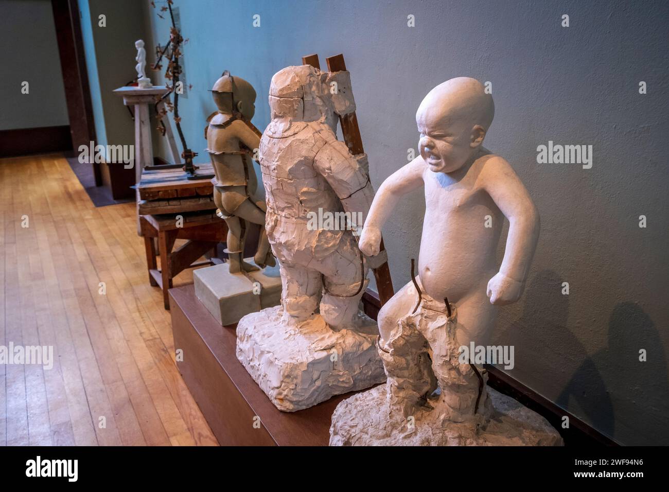 Statues du sculpteur norvégien Gustav Vigeland au Musée Vigeland à Oslo, Norvège Banque D'Images