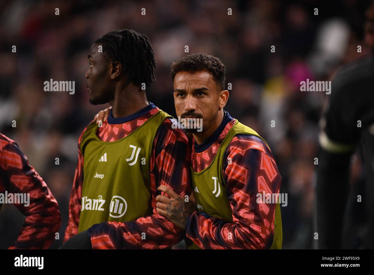 Danilo (Juventus) regarde le match depuis le banc pendant le match de Serie A TIM entre la Juventus et Empoli FC - Serie A TIM au stade Alliazn le janvier Banque D'Images