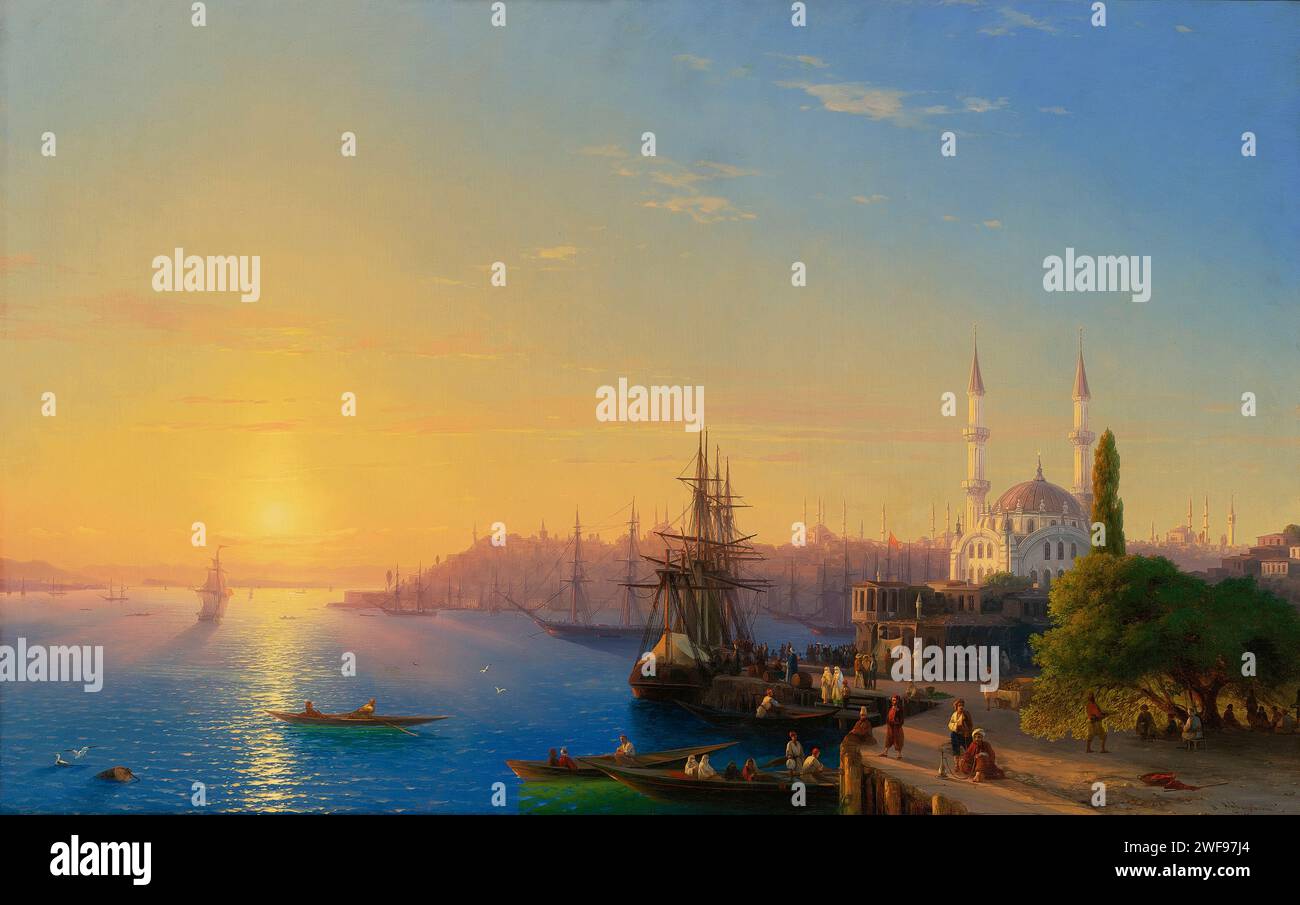 Aivazovsky. Vue sur Constantinople et le Bosphore Banque D'Images