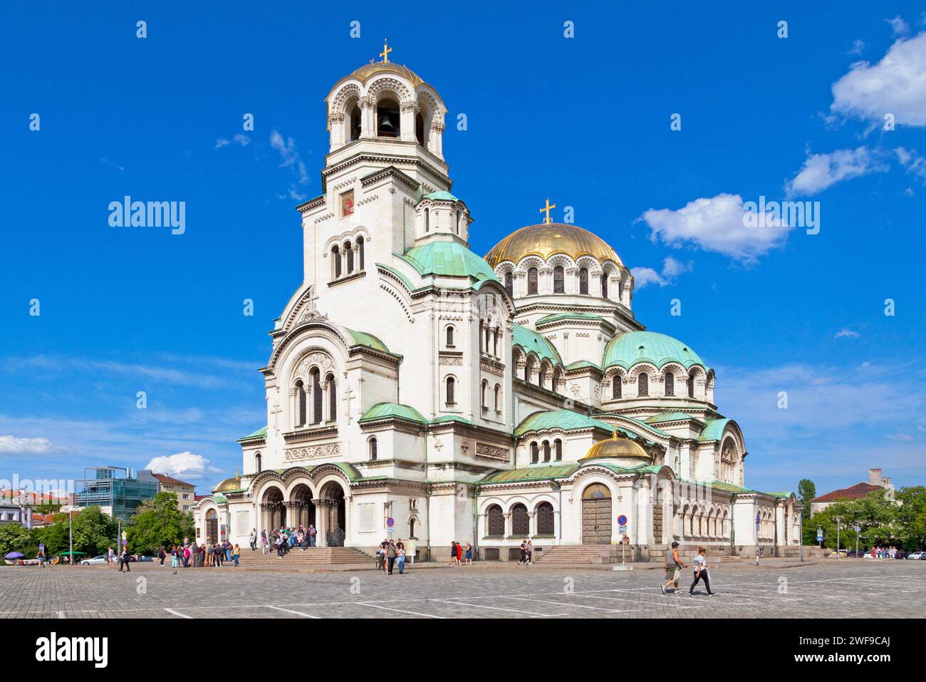 Sofia, Bulgarie - mai 18 2019 : le St. Cathédrale Alexandre Nevski (bulgare : Храм-паметник 'Свети Александър Невски', Hram-pametnik 'Sveti Aleksandar Banque D'Images