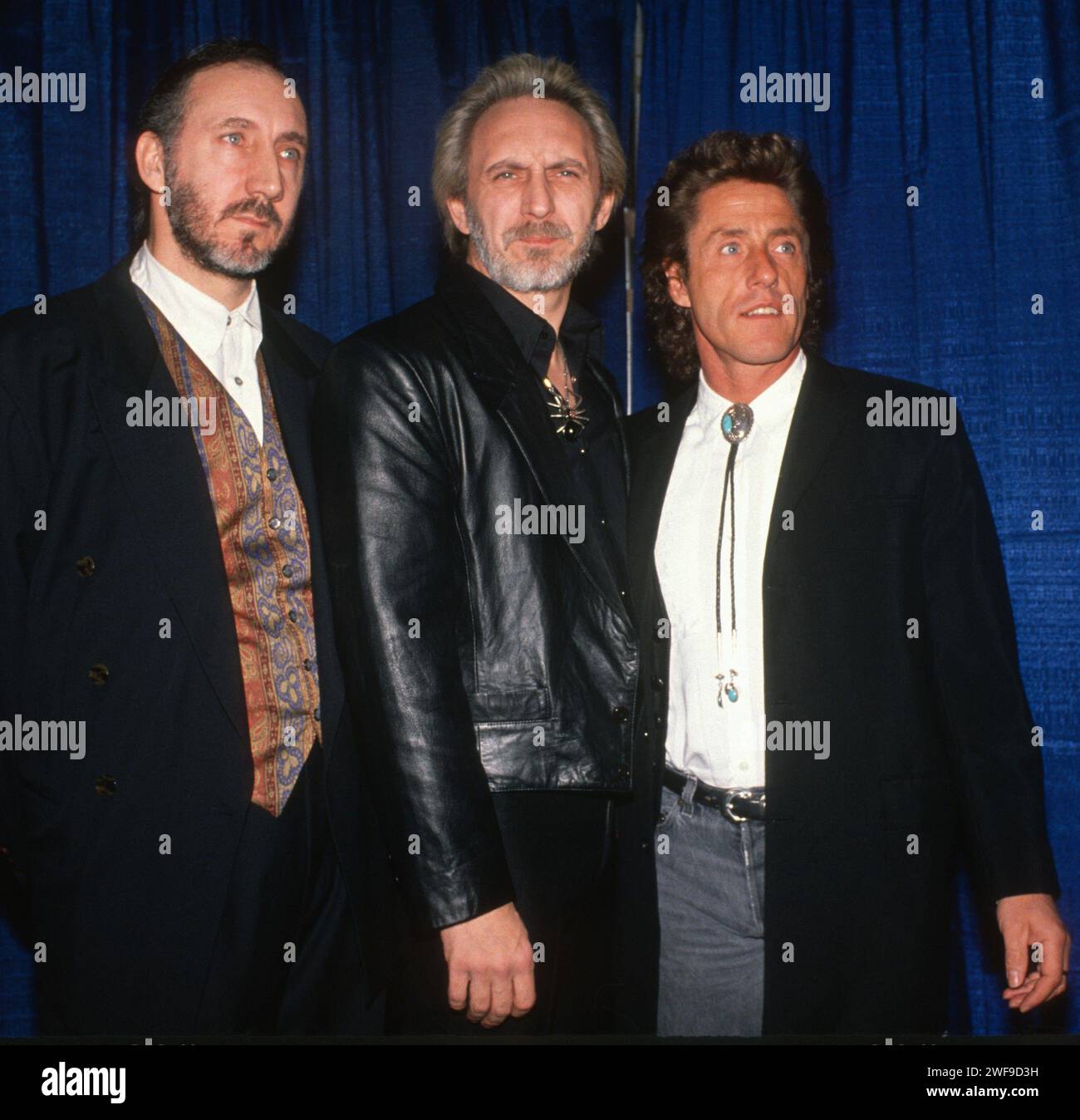 Pete Townshend, John Entwistle, Roger Daltrey de l'OMS, 1983. tél. : John Barrett/PHOTOlink/Courtesy Everett Collection (Pete Townshend John Entwistle Roger Daltrey6714) Banque D'Images