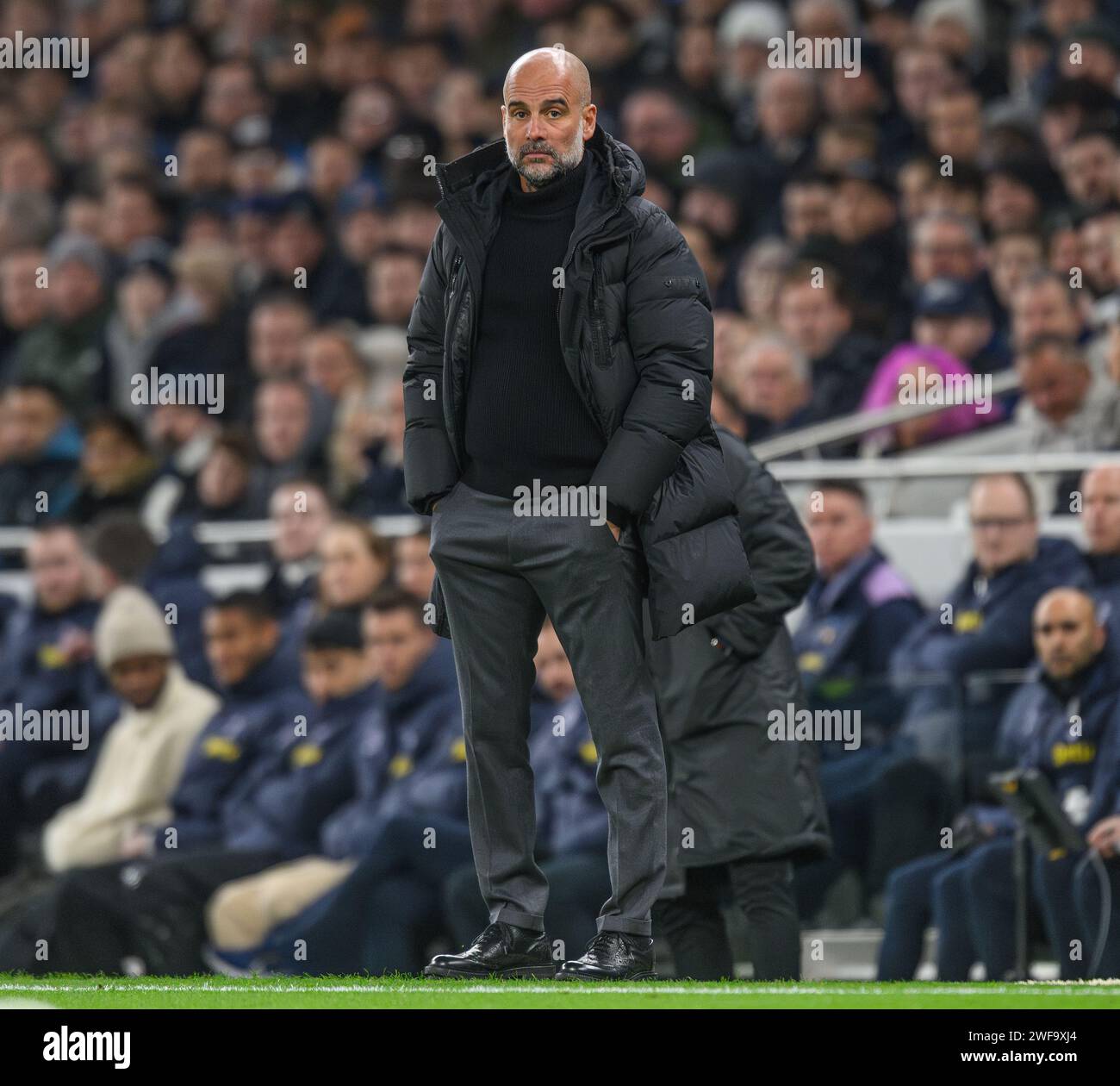 Londres, Royaume-Uni. 26 janvier 2024. 26 janvier 2024 - Tottenham Hotspur - Manchester City - FA Cup Round 4 - Tottenham Hotspur Stadium. Manager de Manchester PEP Guardiola. Crédit photo : Mark pain/Alamy Live News Banque D'Images