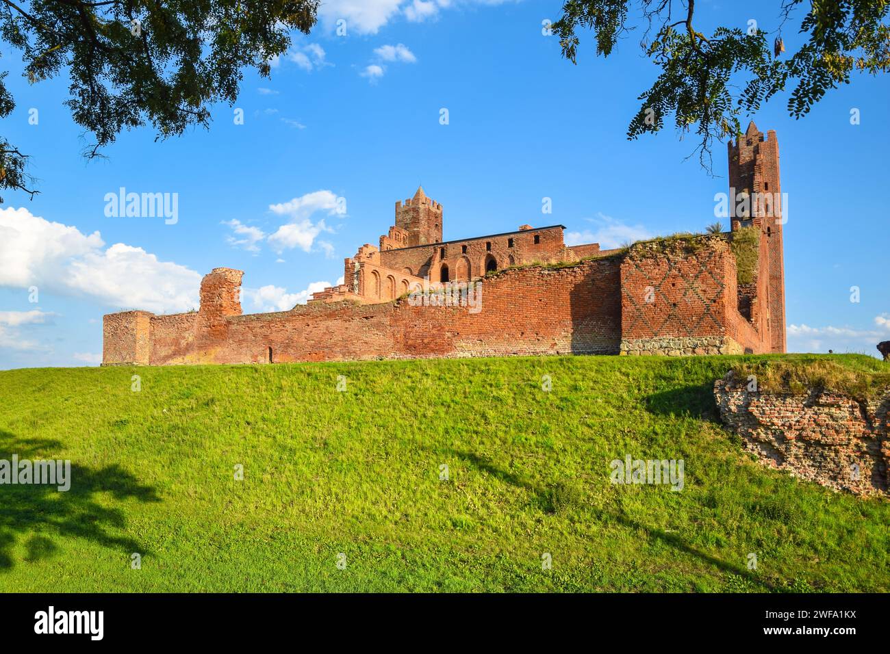 Ruines du château teutonique à Radzyń Chełmiński, Voïvodie de Kuyavie-Poméranie, Pologne. Banque D'Images