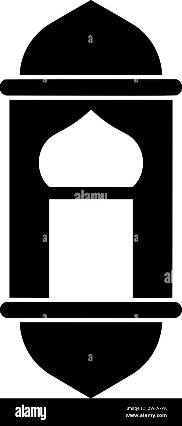 illustration islamique mosquée silhouette kareem logo croissant icône arabe contour arabe eid moubarak moubarak eid al fitr al fitr fitr mubarak musulman ramadhan forme lumière culture lunaire Illustration de Vecteur