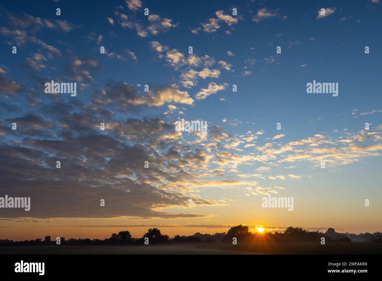 Sunrise Donaumoos Banque D'Images