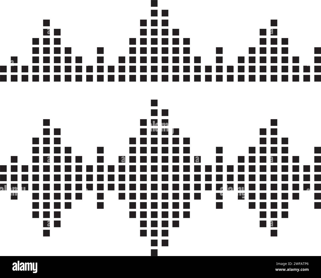 Technologie audio, musique son ondes vecteur icône illustration Illustration de Vecteur