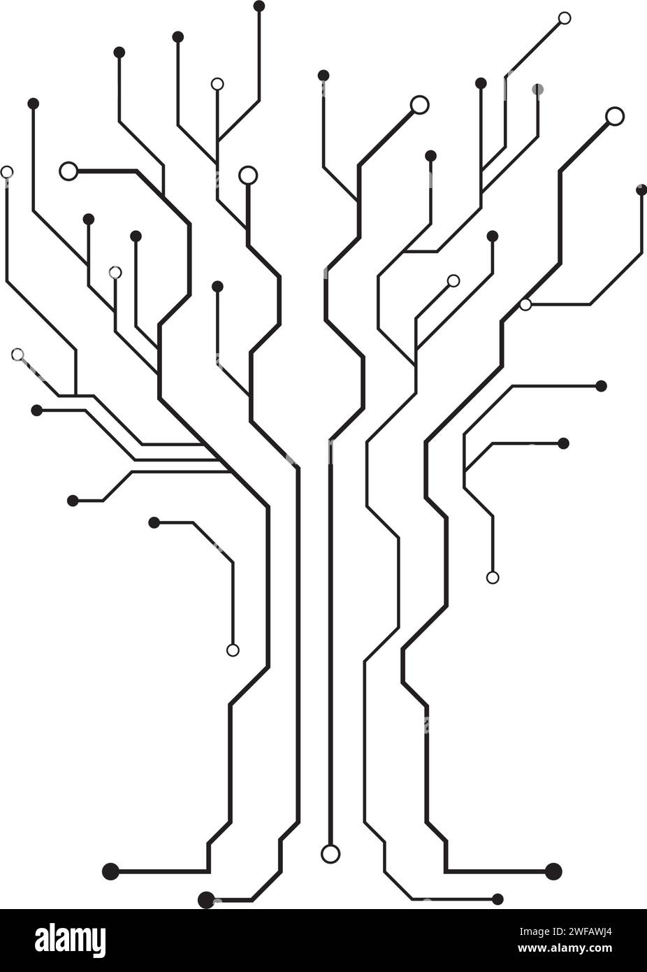 Vecteur de conception d'illustration de circuit Illustration de Vecteur