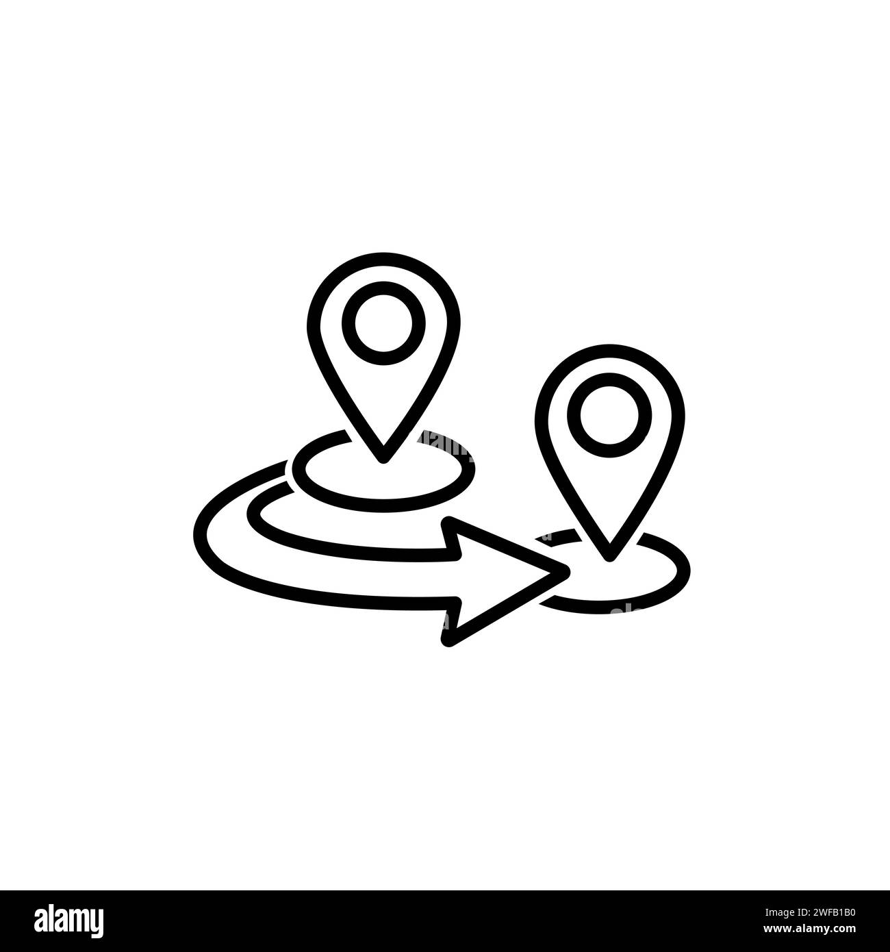 Nous passons d'une adresse à une autre adresse - modèle de poste minimaliste avec place pour la nouvelle adresse de magasin de bureau de l'entreprise. Illustration de Vecteur