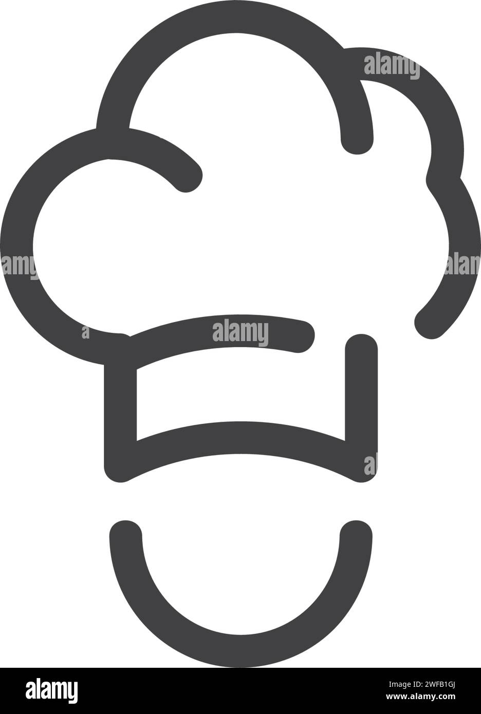 Icône vectorielle de modèle de logo Hat Chef Illustration de Vecteur