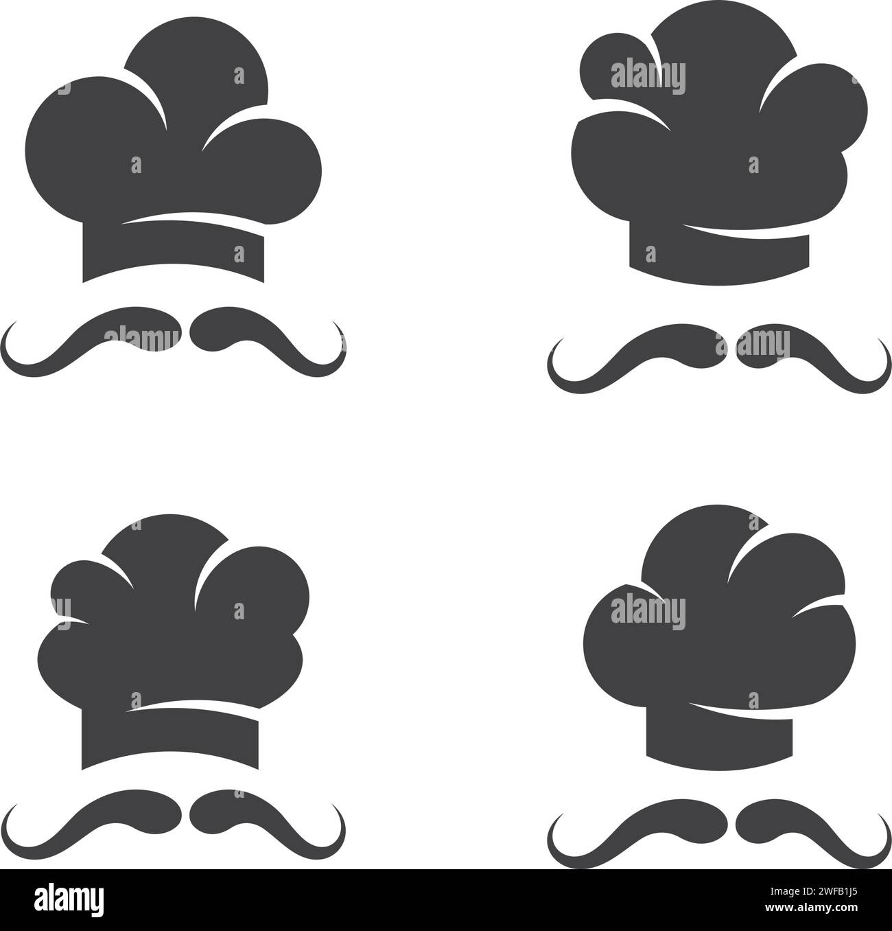 Icône vectorielle de modèle de logo Hat Chef Illustration de Vecteur