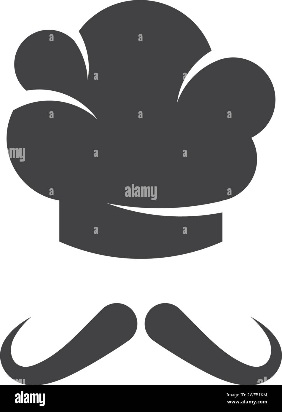 Icône vectorielle de modèle de logo Hat Chef Illustration de Vecteur