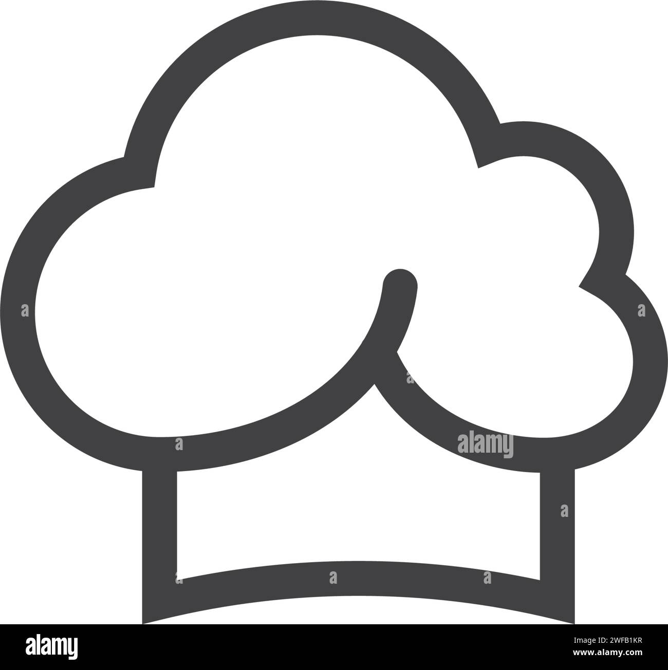 Icône vectorielle de modèle de logo Hat Chef Illustration de Vecteur