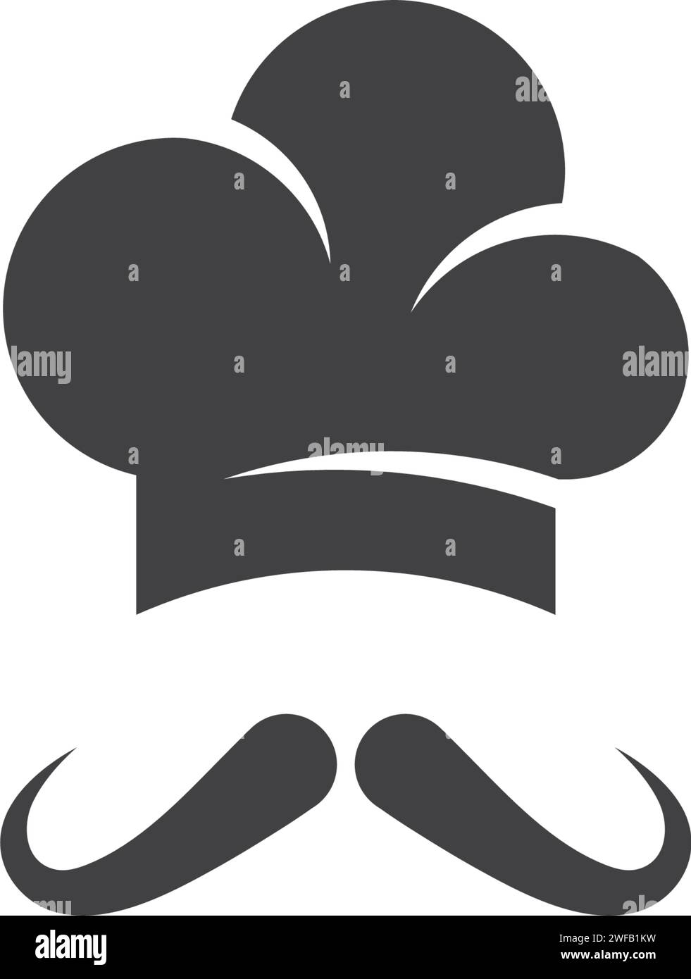 Icône vectorielle de modèle de logo Hat Chef Illustration de Vecteur