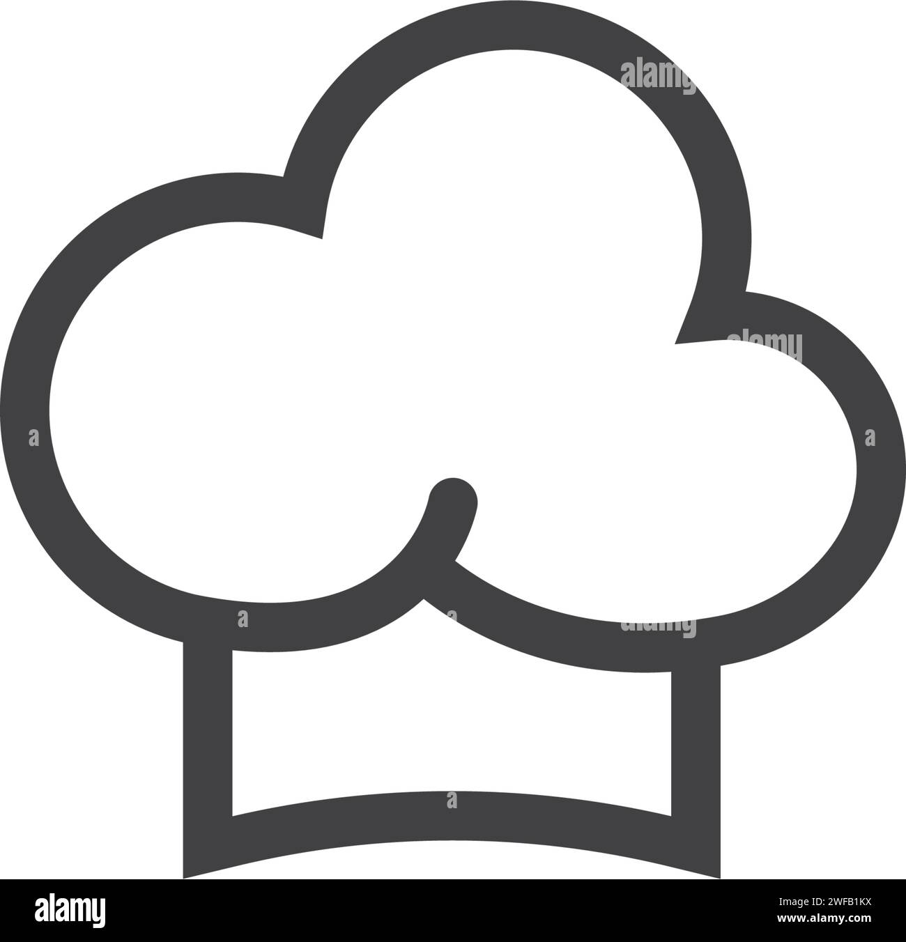 Icône vectorielle de modèle de logo Hat Chef Illustration de Vecteur
