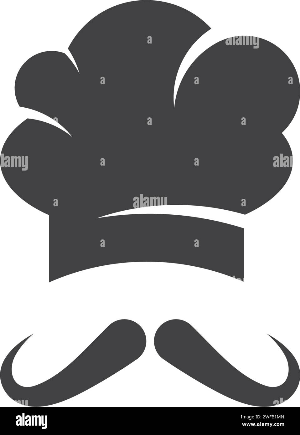 Icône vectorielle de modèle de logo Hat Chef Illustration de Vecteur