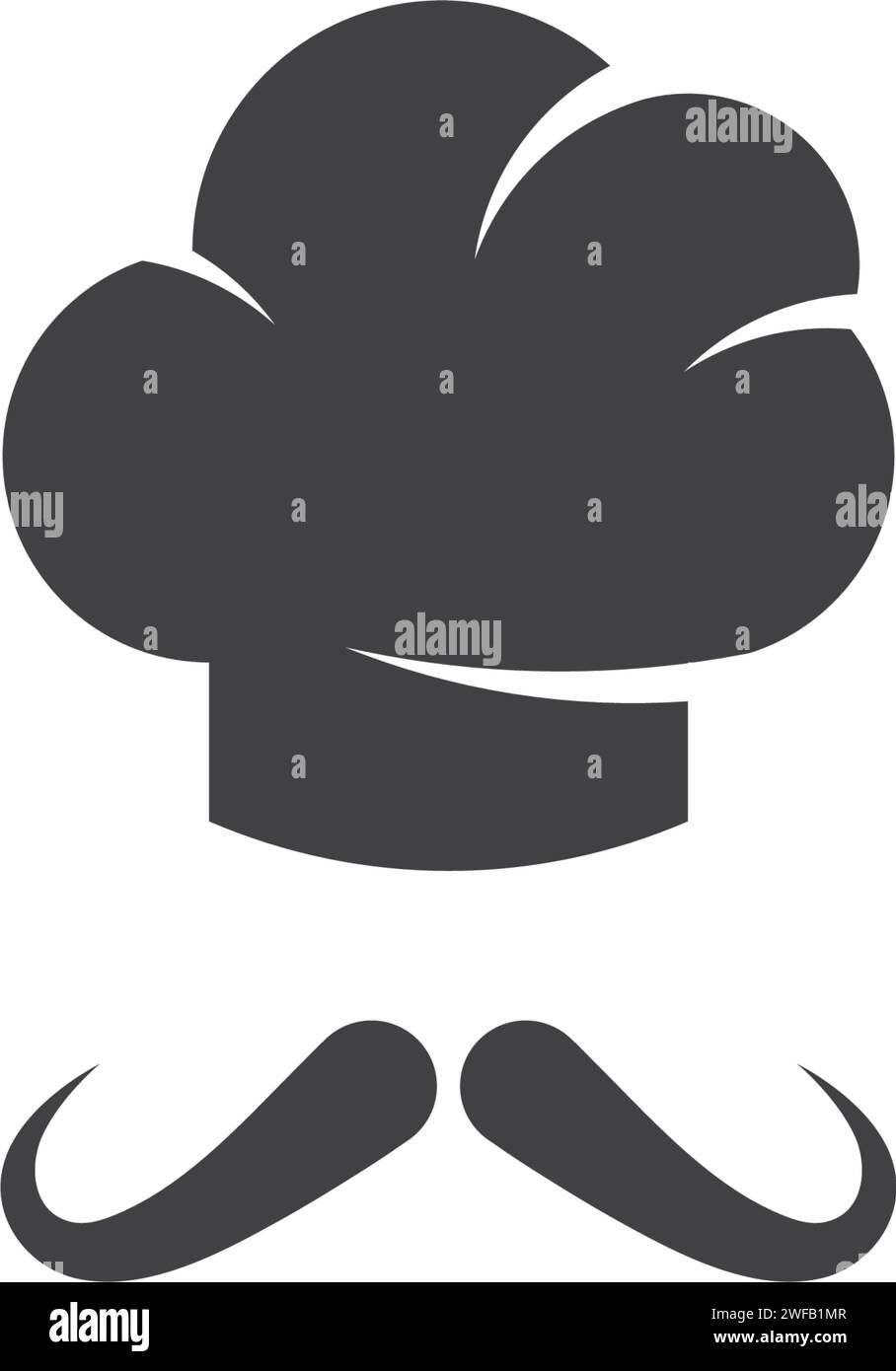 Icône vectorielle de modèle de logo Hat Chef Illustration de Vecteur