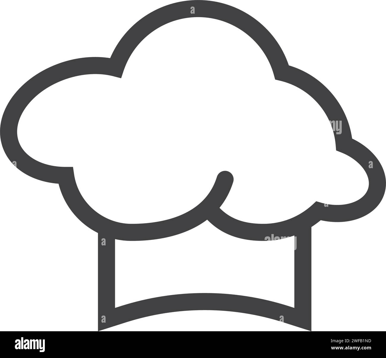 Icône vectorielle de modèle de logo Hat Chef Illustration de Vecteur