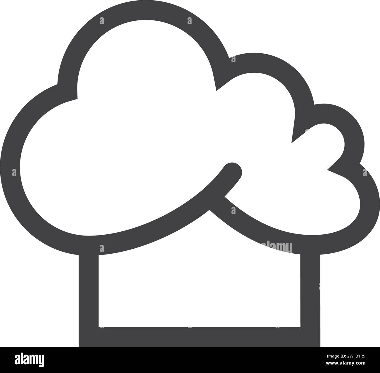 Icône vectorielle de modèle de logo Hat Chef Illustration de Vecteur