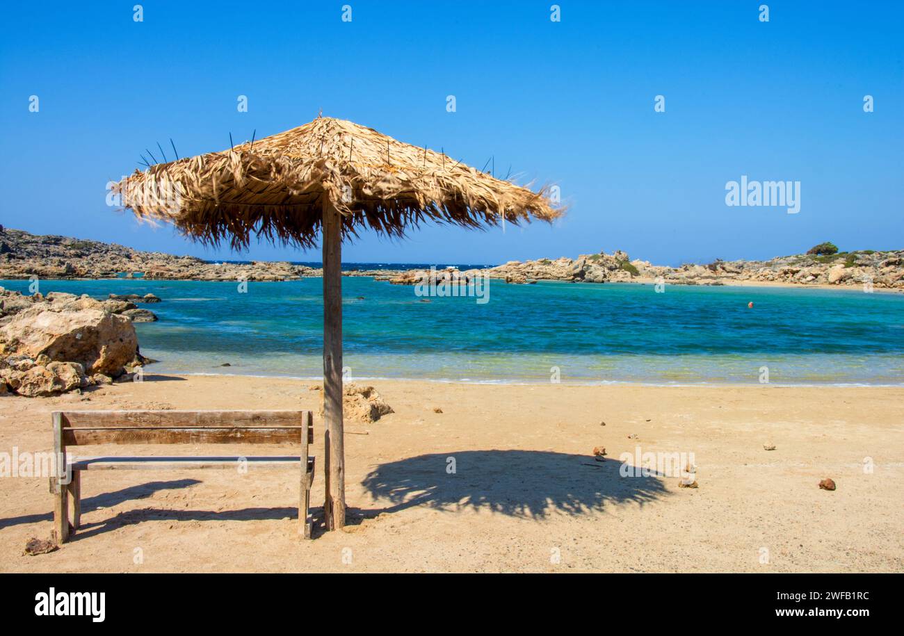 La magnifique lagune de Balos sur l'île de Crète en Grèce Banque D'Images
