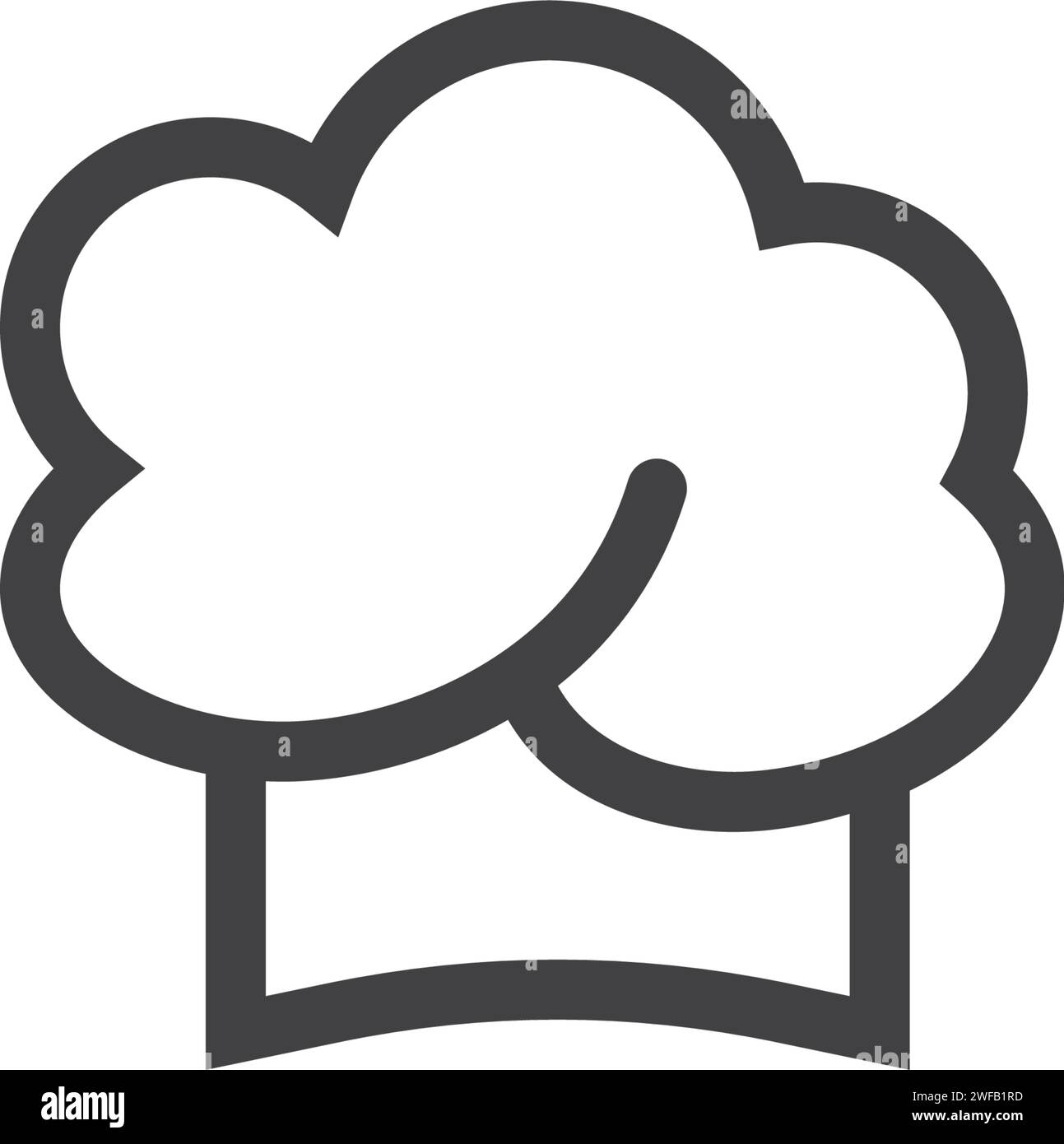 Icône vectorielle de modèle de logo Hat Chef Illustration de Vecteur