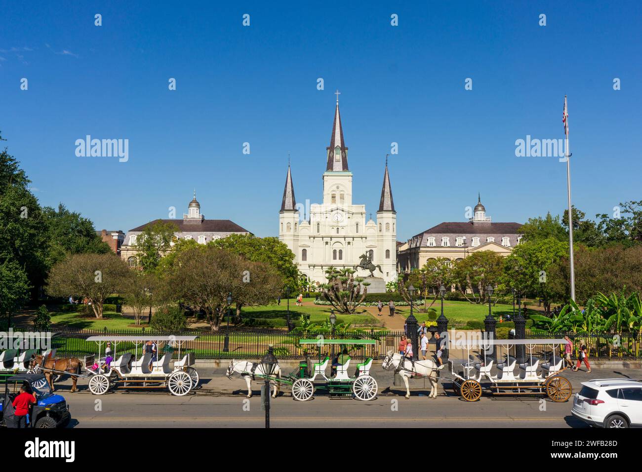 New Orleans Jackson Square Church Banque D'Images
