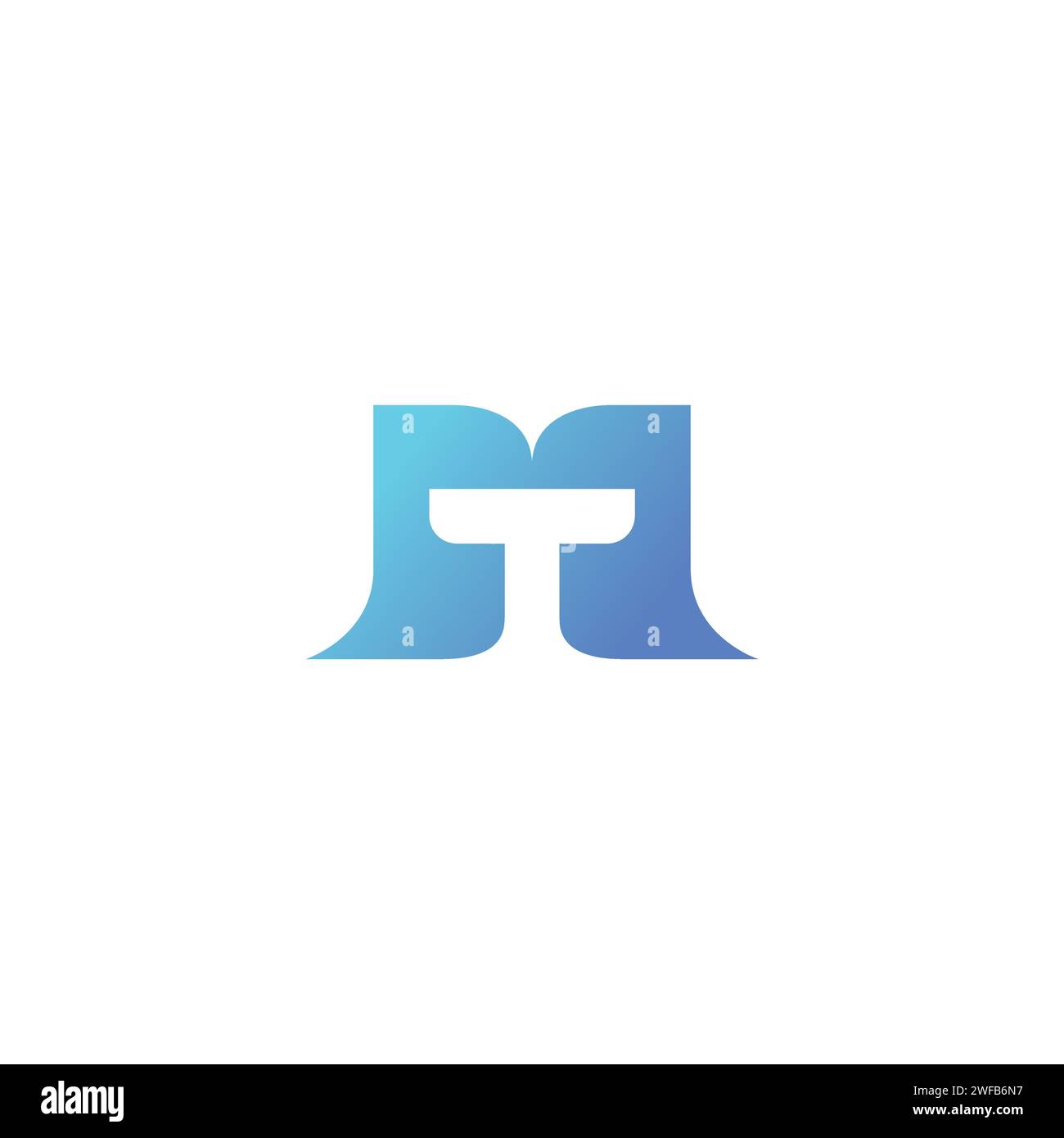 Vecteur de conception de logo MT. Logo Letter TM Illustration de Vecteur