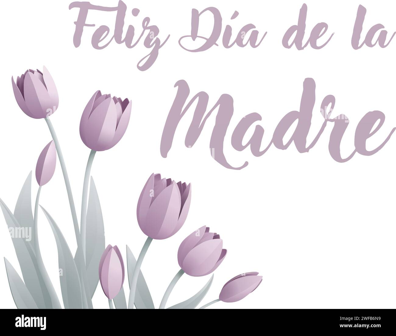 Fête des mères Espagnol Feliz Dia de la Madre Design Illustration de Vecteur
