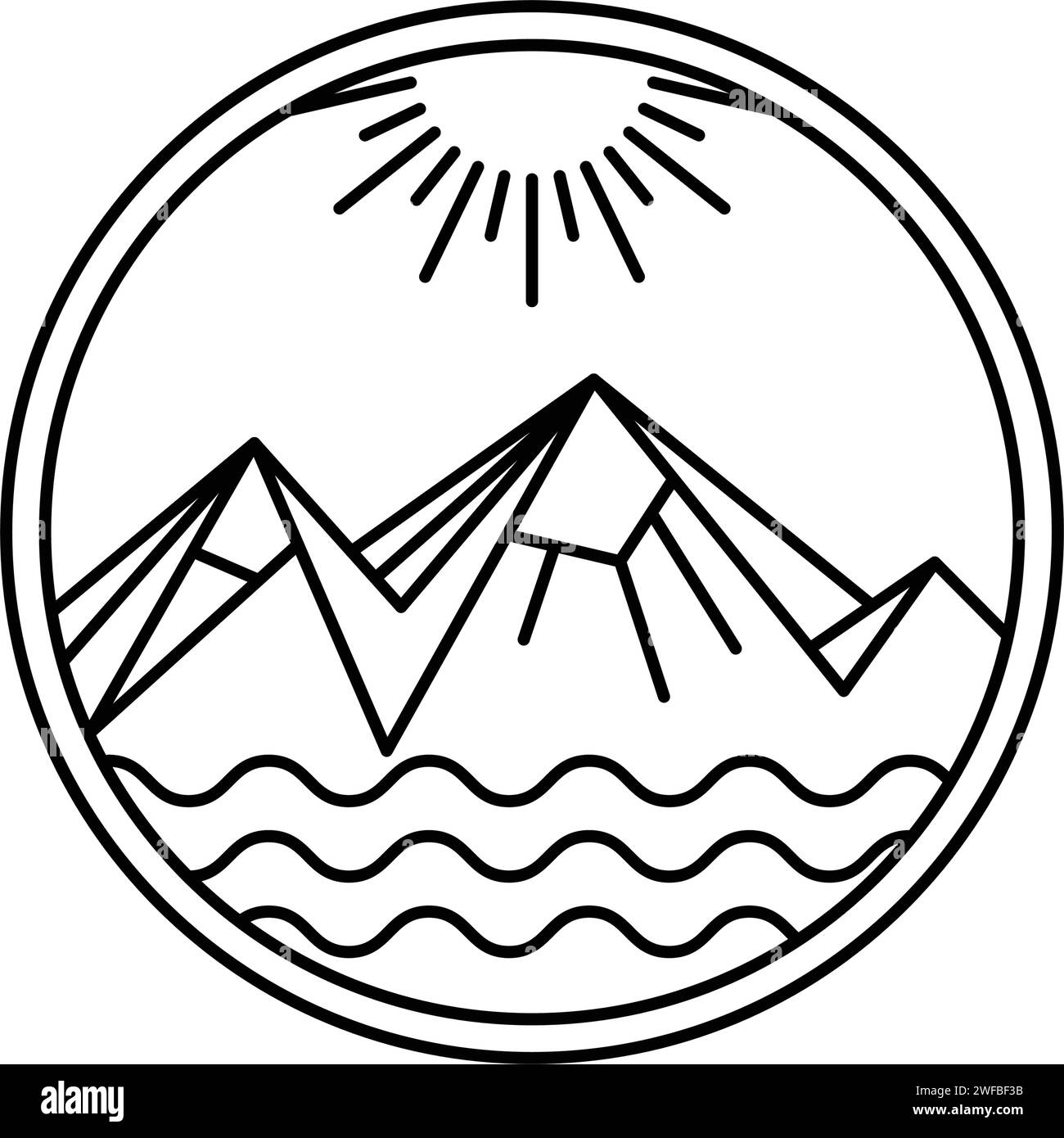 L'icône de montagne modèle logo Vector illustration design Illustration de Vecteur